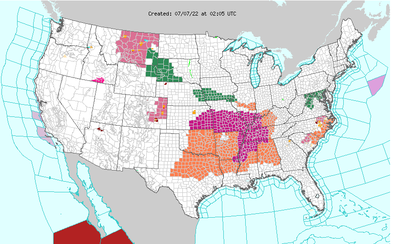 Classic summertime weather continues, with heat and occasional storms ...