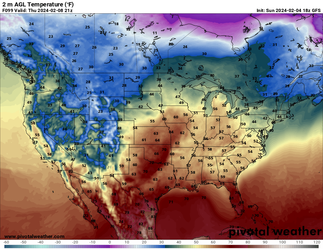 Dry east, rainy west, near average temperatures across US: CONUS Monday ...